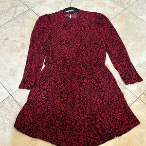 Zara red and black dress